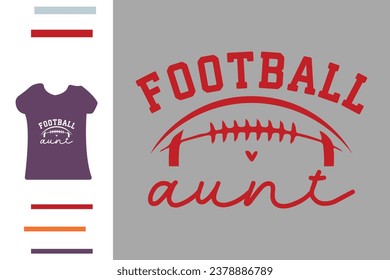 Football aunt t shirt design