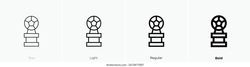 football award icon. Thin, Light Regular And Bold style design isolated on white background