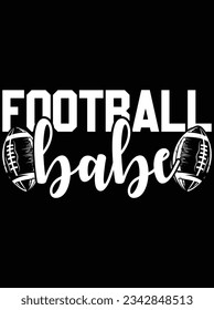 Football babe vector art design, eps file. design file for t-shirt. SVG, EPS cuttable design file