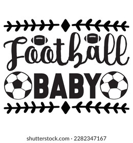 Football Baby t-shirt design vector file