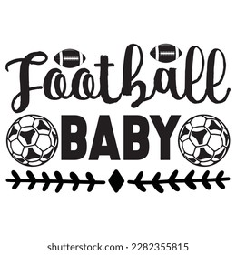 Football Baby t-shirt design vector file