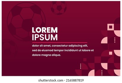 Football Background Banner Red Maroon Color Vector 
