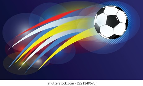 Football background blue colorful vector illustration