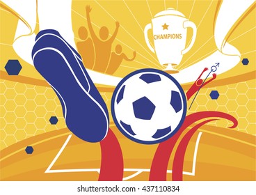 Football background championship vector illustration