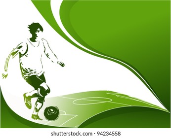 Football background with player
