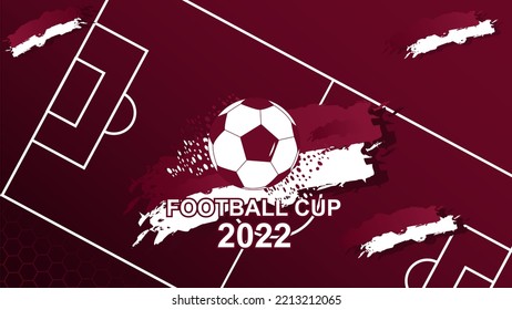 Football background red template vector