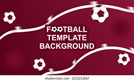 Football background red template vector