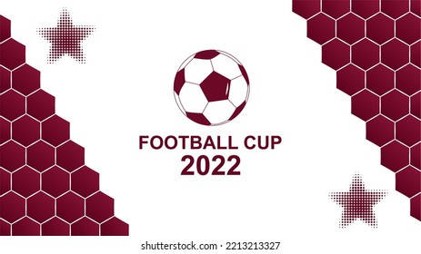 Football background red and white template design vector