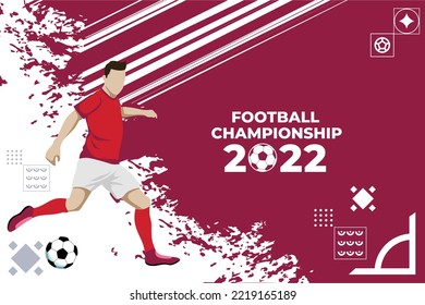 Football Background for soccer championship 2022