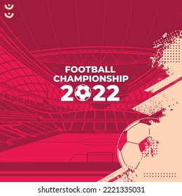 Football Background for soccer championship 2022