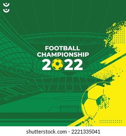 Football Background for soccer championship 2022