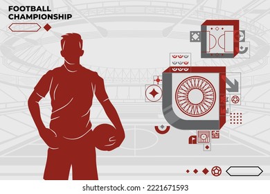 Football Background for soccer championship 2022