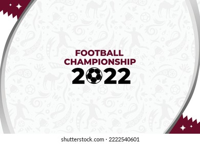Football Background for soccer championship 2022