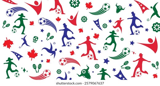 football Background, soccer championship, 
Creative template design for banner, card, website, vector illustration.