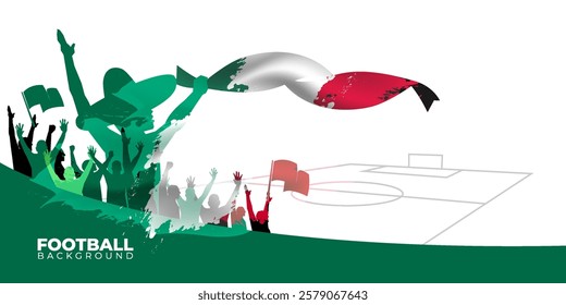 football Background, soccer championship, 
Creative template design for banner, card, website, vector illustration.