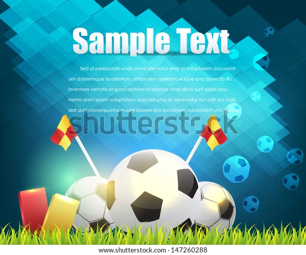 Football Background Template Design Stock Vector (Royalty Free