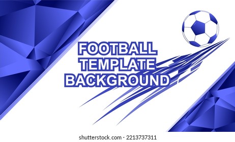 Football background white blue triangle template design vector