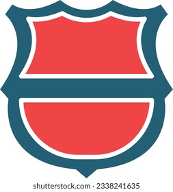 Football Badge Glyph Two Color Icon For Personal And Commercial Use.
