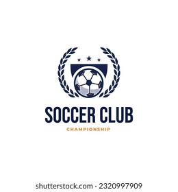 Football Badge Logo Design Template Sport Team Identity Vector Illustration.