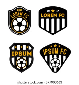 football badge and logo isolated in white background