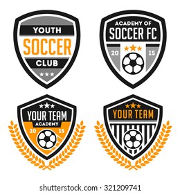 Football badge and logo set