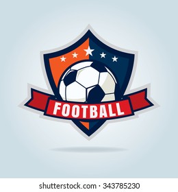 Football Badge Logo Template Collection Designsoccer Stock Vector ...