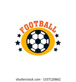 Football badge logo template design, soccer team, vector illustration