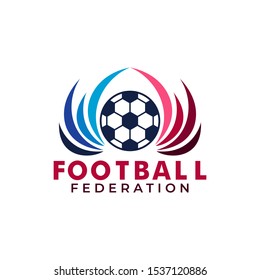 Football badge logo template design, soccer team, vector illustration