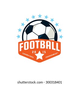 Football badge logo template design,soccer team,vector illustration