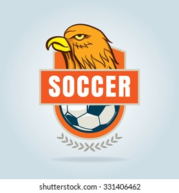 Football badge logo template design,soccer team,vector illustration