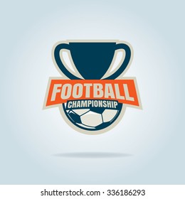 Football badge logo template design,soccer tournament,vector illustration