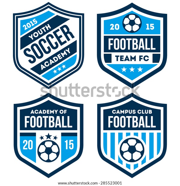 Football Badge Set Stock Vector (Royalty Free) 285523001