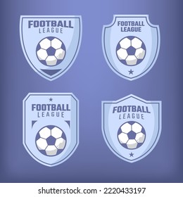 Football badge simple set logo