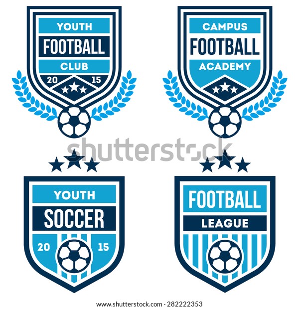 Football Badges Set Stock Vector (Royalty Free) 282222353