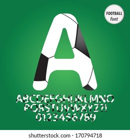 Football Ball Alphabet and Digit Vector