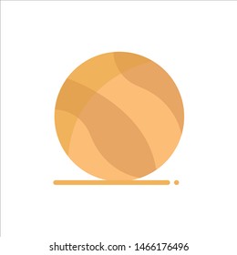Football, Ball, American, Usa  Flat Color Icon. Vector icon banner Template. Vector Icon Template background