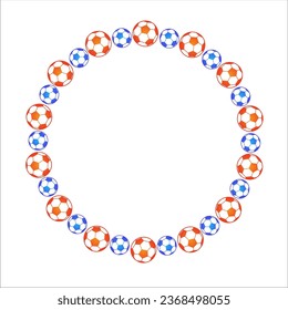 football ball art drawn round frame