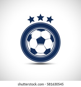 Football ball Champion Vector icon. Soccer ball Icon.