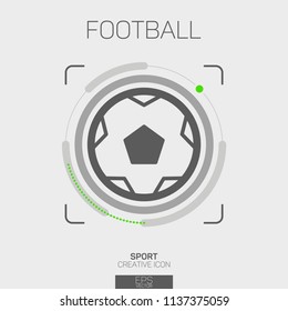 Football Ball creative line icon