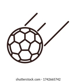 football ball equipment sport vector illustration line style icon