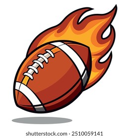 Una Pelota De Fútbol Con Vector De Fuego Flotando Sobre Fondo Blanco Diseño De Ilustración