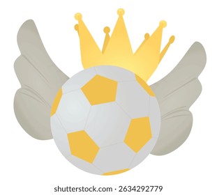 Football ball flying. vector illustration