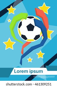 Football Ball Game Championship Colorful Vector Illustration