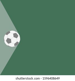 Football ball in the football goal and free space