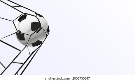 Fútbol, pelota, goles, deportes, actividad. La pelota está en el gol. Ilustración vectorial de plantilla, bola voladora, oro. Icono de bola. Campeón de fútbol, gane.