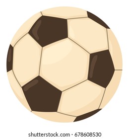 Football ball icon. Cartoon illustration of football ball vector icon for web
