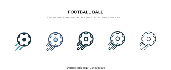 football ball icon in different style vector illustration. two colored and black football ball vector icons designed in filled, outline, line and stroke style can be used for web, mobile, ui
