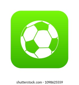 Football ball icon digital green for any design isolated on white vector illustration
