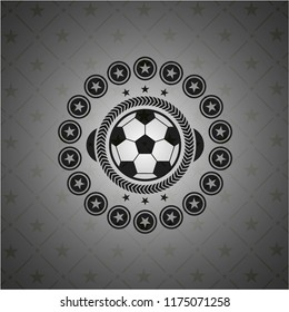football ball icon inside black badge