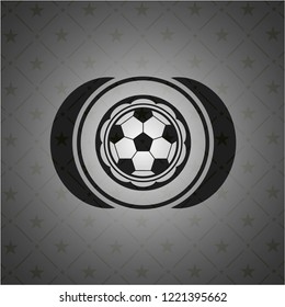 football ball icon inside black badge